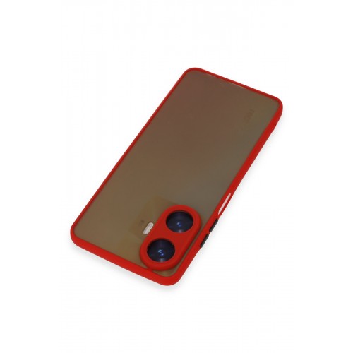 Newface Realme C55 Kılıf Montreal Silikon Kapak - Kırmızı Newface Realme C55 Kılıf Montreal Silikon Kapak - Kırmızı