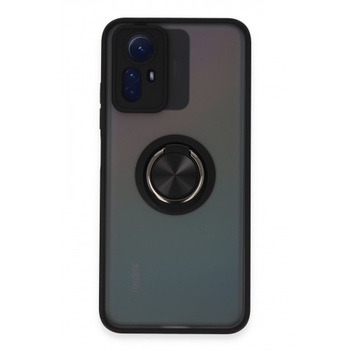 Newface Xiaomi Redmi Note 12S Kılıf Montreal Yüzüklü Silikon Kapak - Siyah Newface Xiaomi Redmi Note 12S Kılıf Montreal Yüzüklü Silikon Kapak - Siyah