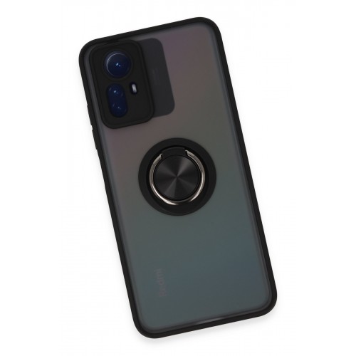 Newface Xiaomi Redmi Note 12S Kılıf Montreal Yüzüklü Silikon Kapak - Siyah Newface Xiaomi Redmi Note 12S Kılıf Montreal Yüzüklü Silikon Kapak - Siyah