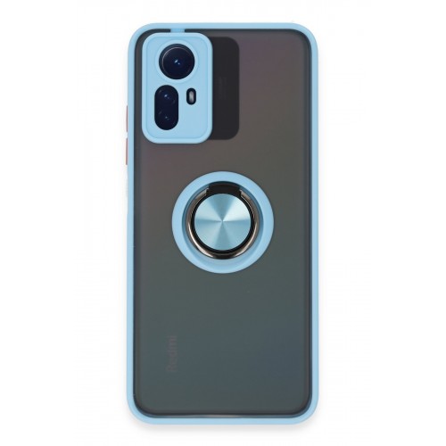 Newface Xiaomi Redmi Note 12S Kılıf Montreal Yüzüklü Silikon Kapak - Buz Mavi Newface Xiaomi Redmi Note 12S Kılıf Montreal Yüzüklü Silikon Kapak - Buz Mavi