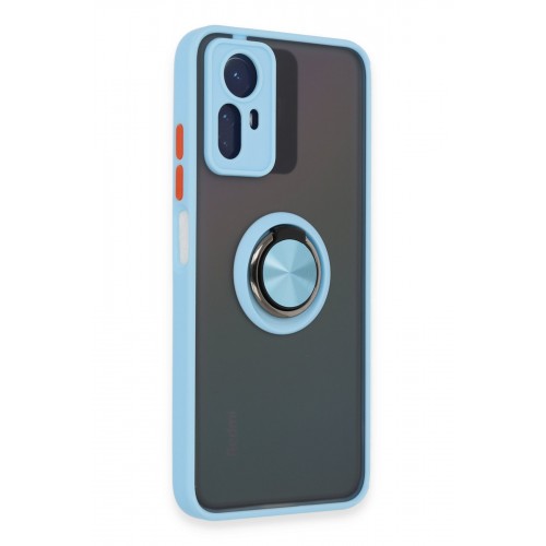 Newface Xiaomi Redmi Note 12S Kılıf Montreal Yüzüklü Silikon Kapak - Buz Mavi Newface Xiaomi Redmi Note 12S Kılıf Montreal Yüzüklü Silikon Kapak - Buz Mavi
