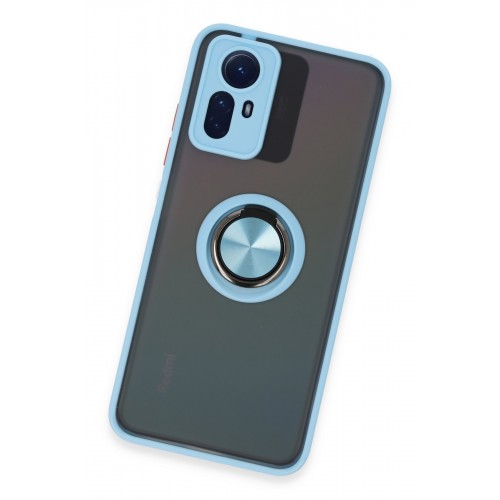 Newface Xiaomi Redmi Note 12S Kılıf Montreal Yüzüklü Silikon Kapak - Buz Mavi Newface Xiaomi Redmi Note 12S Kılıf Montreal Yüzüklü Silikon Kapak - Buz Mavi