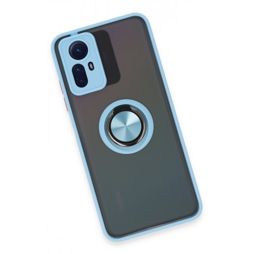 Newface Xiaomi Redmi Note 12S Kılıf Montreal Yüzüklü Silikon Kapak - Buz Mavi Newface Xiaomi Redmi Note 12S Kılıf Montreal Yüzüklü Silikon Kapak - Buz Mavi