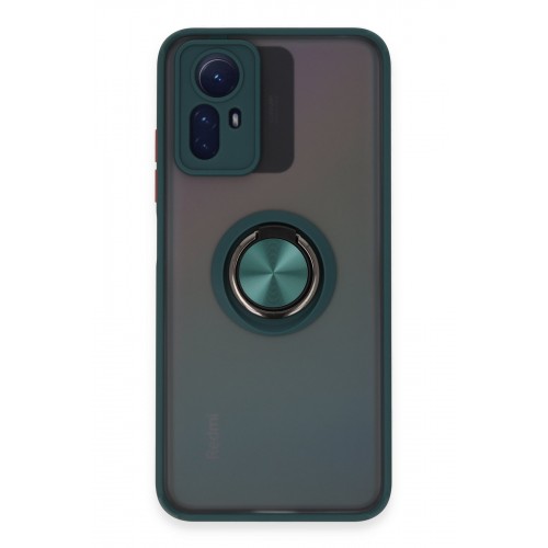 Newface Xiaomi Redmi Note 12S Kılıf Montreal Yüzüklü Silikon Kapak - Yeşil Newface Xiaomi Redmi Note 12S Kılıf Montreal Yüzüklü Silikon Kapak - Yeşil