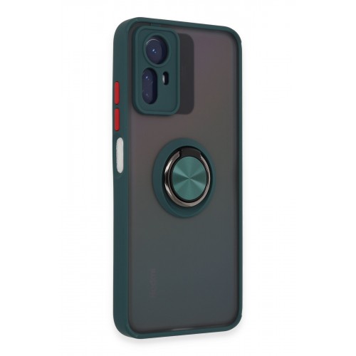 Newface Xiaomi Redmi Note 12S Kılıf Montreal Yüzüklü Silikon Kapak - Yeşil Newface Xiaomi Redmi Note 12S Kılıf Montreal Yüzüklü Silikon Kapak - Yeşil