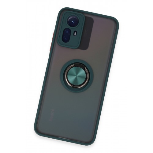 Newface Xiaomi Redmi Note 12S Kılıf Montreal Yüzüklü Silikon Kapak - Yeşil Newface Xiaomi Redmi Note 12S Kılıf Montreal Yüzüklü Silikon Kapak - Yeşil