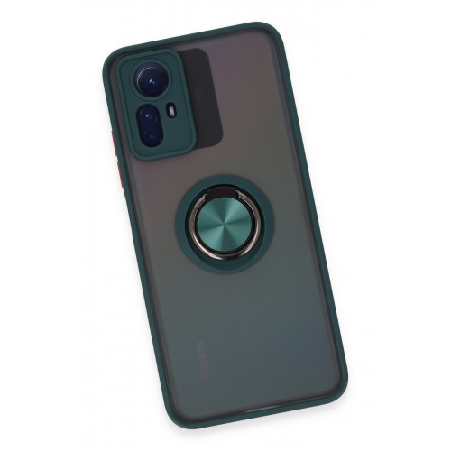 Newface Xiaomi Redmi Note 12S Kılıf Montreal Yüzüklü Silikon Kapak - Yeşil Newface Xiaomi Redmi Note 12S Kılıf Montreal Yüzüklü Silikon Kapak - Yeşil