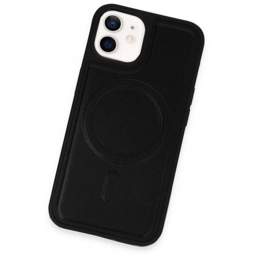 Newface iPhone 11 Kılıf Ozzi Magsafe Deri Kapak - Siyah Newface iPhone 11 Kılıf Ozzi Magsafe Deri Kapak - Siyah