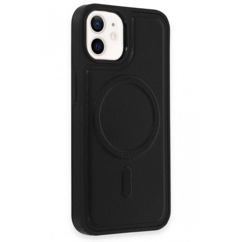 Newface iPhone 11 Kılıf Ozzi Magsafe Deri Kapak - Siyah Newface iPhone 11 Kılıf Ozzi Magsafe Deri Kapak - Siyah