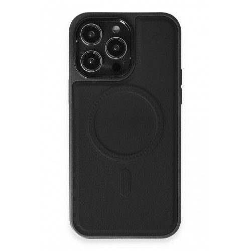 Newface iPhone 13 Pro Max Kılıf Ozzi Magsafe Deri Kapak - Siyah Newface iPhone 13 Pro Max Kılıf Ozzi Magsafe Deri Kapak - Siyah