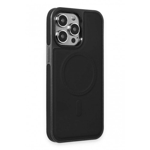 Newface iPhone 13 Pro Max Kılıf Ozzi Magsafe Deri Kapak - Siyah Newface iPhone 13 Pro Max Kılıf Ozzi Magsafe Deri Kapak - Siyah