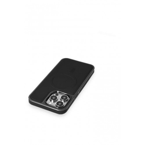 Newface iPhone 13 Pro Max Kılıf Ozzi Magsafe Deri Kapak - Siyah Newface iPhone 13 Pro Max Kılıf Ozzi Magsafe Deri Kapak - Siyah