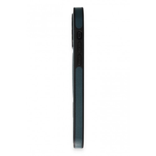 Newface iPhone 13 Pro Max Kılıf Ozzi Magsafe Deri Kapak - Koyu Yeşil Newface iPhone 13 Pro Max Kılıf Ozzi Magsafe Deri Kapak - Koyu Yeşil
