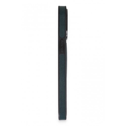 Newface iPhone 13 Pro Max Kılıf Ozzi Magsafe Deri Kapak - Koyu Yeşil Newface iPhone 13 Pro Max Kılıf Ozzi Magsafe Deri Kapak - Koyu Yeşil