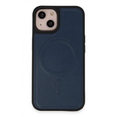 Newface iPhone 14 Kılıf Ozzi Magsafe Deri Kapak - Lacivert Newface iPhone 14 Kılıf Ozzi Magsafe Deri Kapak - Lacivert