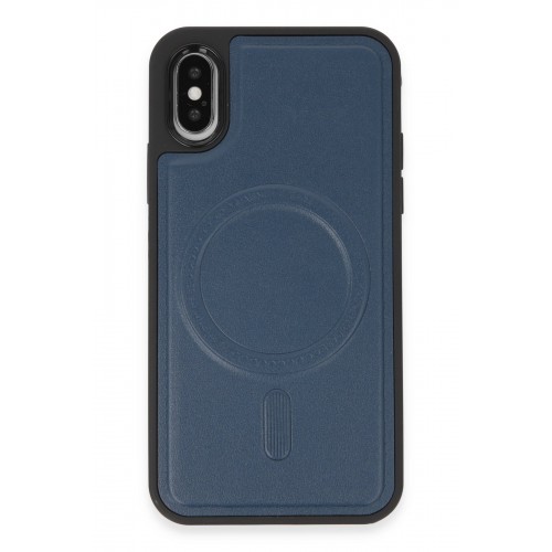 Newface iPhone X Kılıf Ozzi Magsafe Deri Kapak - Lacivert Newface iPhone X Kılıf Ozzi Magsafe Deri Kapak - Lacivert