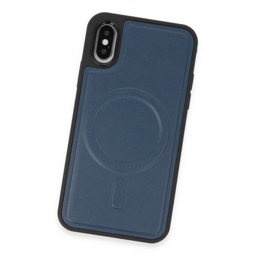 Newface iPhone X Kılıf Ozzi Magsafe Deri Kapak - Lacivert Newface iPhone X Kılıf Ozzi Magsafe Deri Kapak - Lacivert