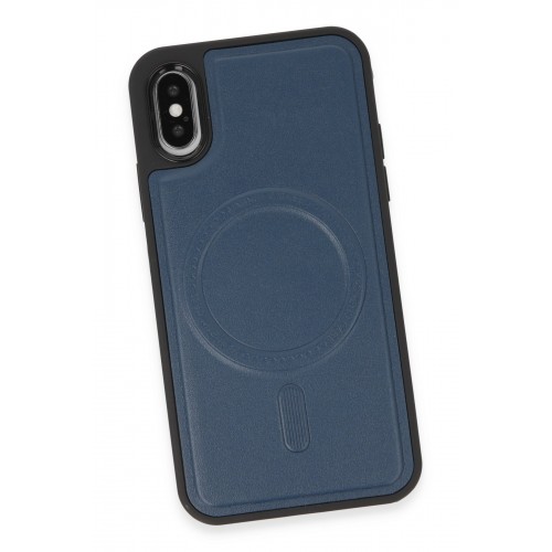 Newface iPhone X Kılıf Ozzi Magsafe Deri Kapak - Lacivert Newface iPhone X Kılıf Ozzi Magsafe Deri Kapak - Lacivert