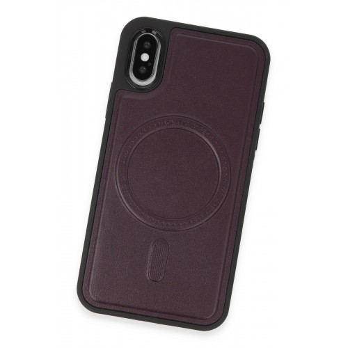 Newface iPhone X Kılıf Ozzi Magsafe Deri Kapak - Derin Mor Newface iPhone X Kılıf Ozzi Magsafe Deri Kapak - Derin Mor