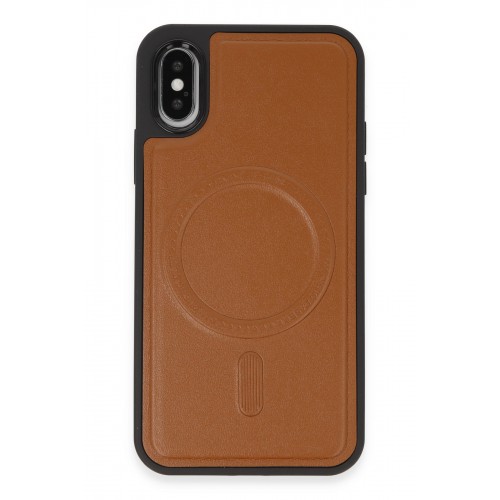 Newface iPhone X Kılıf Ozzi Magsafe Deri Kapak - Taba Newface iPhone X Kılıf Ozzi Magsafe Deri Kapak - Taba