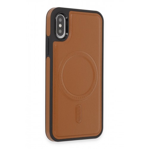 Newface iPhone X Kılıf Ozzi Magsafe Deri Kapak - Taba Newface iPhone X Kılıf Ozzi Magsafe Deri Kapak - Taba