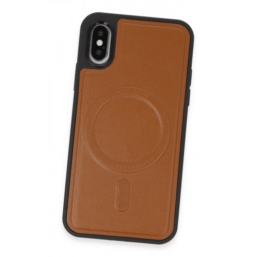 Newface iPhone X Kılıf Ozzi Magsafe Deri Kapak - Taba Newface iPhone X Kılıf Ozzi Magsafe Deri Kapak - Taba