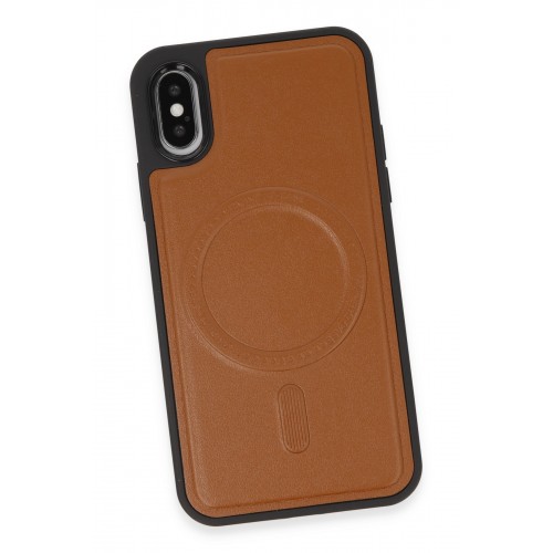 Newface iPhone X Kılıf Ozzi Magsafe Deri Kapak - Taba Newface iPhone X Kılıf Ozzi Magsafe Deri Kapak - Taba