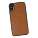 Newface iPhone X Kılıf Ozzi Magsafe Deri Kapak - Taba Newface iPhone X Kılıf Ozzi Magsafe Deri Kapak - Taba