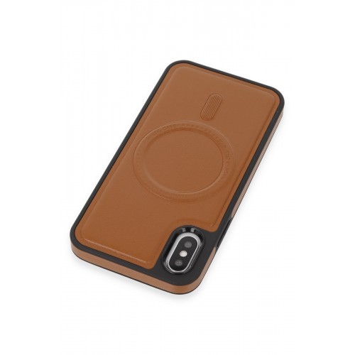 Newface iPhone XS Kılıf Ozzi Magsafe Deri Kapak - Taba Newface iPhone XS Kılıf Ozzi Magsafe Deri Kapak - Taba