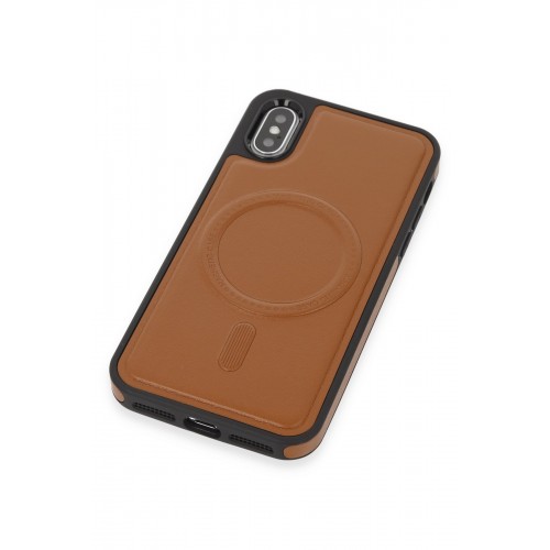 Newface iPhone XS Kılıf Ozzi Magsafe Deri Kapak - Taba Newface iPhone XS Kılıf Ozzi Magsafe Deri Kapak - Taba