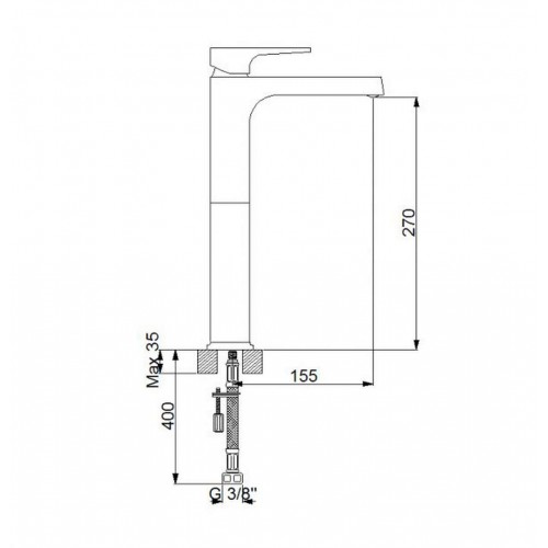 Newarc - Aqua Çanak Tipi Lavabo Bataryası - Beyaz - 941001W Newarc - Aqua Çanak Tipi Lavabo Bataryası - Beyaz - 941001W