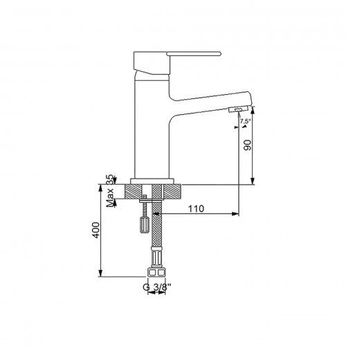 Newarc - Domino Lavabo Bataryası Altın - 971528 Newarc - Domino Lavabo Bataryası Altın - 971528
