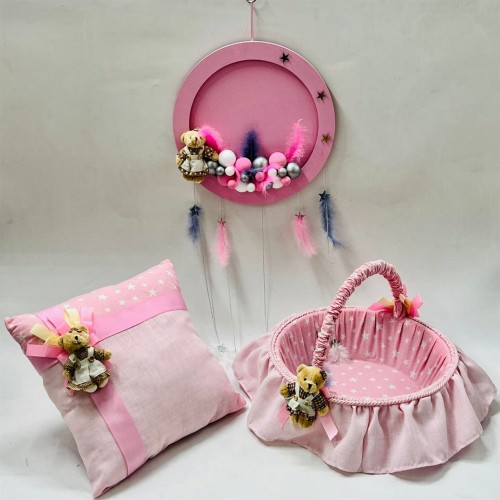 ZERO LAND - 3 adet Baby Shower Seti Pembe ZERO LAND - 3 adet Baby Shower Seti Pembe