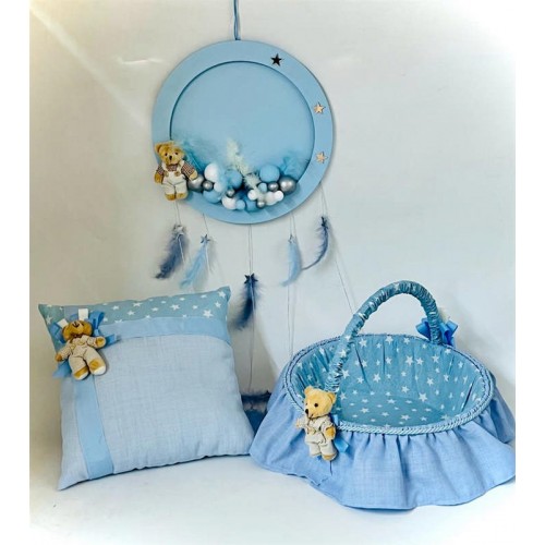 ZERO LAND - 3 adet Baby Shower Seti Mavi ZERO LAND - 3 adet Baby Shower Seti Mavi
