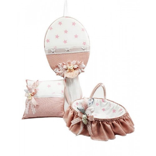 ZERO LAND - Baby Shower Ayıcıklı Yıldız Desenli Bebek Oda Seti 3 Parça Pembe ZERO LAND - Baby Shower Ayıcıklı Yıldız Desenli Bebek Oda Seti 3 Parça Pembe