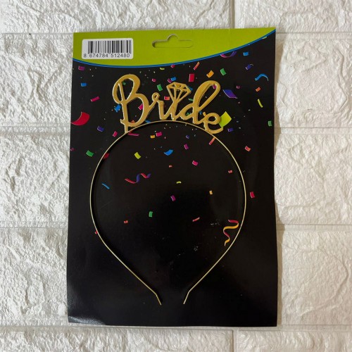 ZERO LAND - Bride Yazılı Metal Taç Gold ZERO LAND - Bride Yazılı Metal Taç Gold