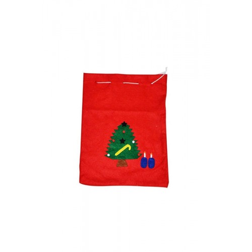 ZERO LAND - Kırmızı Keçe Noel Baba Hediye Çuvalı 30 cm ZERO LAND - Kırmızı Keçe Noel Baba Hediye Çuvalı 30 cm