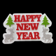 ZERO LAND - Happy New Year Yazılı Strafor Süs Beyaz ZERO LAND - Happy New Year Yazılı Strafor Süs Beyaz