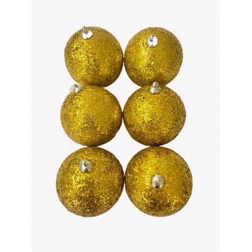 ZERO LAND - 6 adet Strafor Simli Cici Top 5 cm Gold ZERO LAND - 6 adet Strafor Simli Cici Top 5 cm Gold