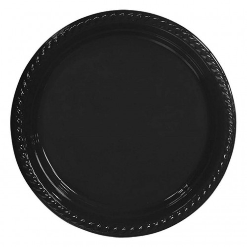 ZERO LAND - 25 adet Plastik Tabak Siyah 22 cm ZERO LAND - 25 adet Plastik Tabak Siyah 22 cm