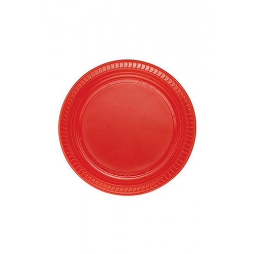 ZERO LAND - 25 adet Plastik Tabak Kırmızı 22 cm ZERO LAND - 25 adet Plastik Tabak Kırmızı 22 cm