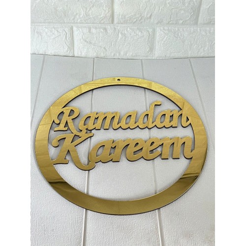 ZERO LAND - Ramadan Kareem Yazılı Asma Süs Gold ZERO LAND - Ramadan Kareem Yazılı Asma Süs Gold