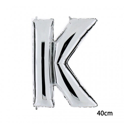 ZERO LAND - 16 inç K Harfi Folyo Balon Gümüş 40 cm ZERO LAND - 16 inç K Harfi Folyo Balon Gümüş 40 cm