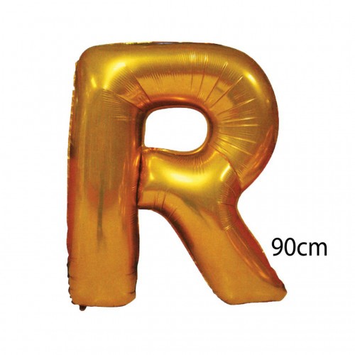 ZERO LAND - 40 inç R Harfi Folyo Balon Gold 100 cm ZERO LAND - 40 inç R Harfi Folyo Balon Gold 100 cm