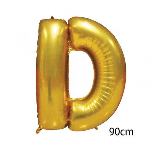 ZERO LAND - 40 inç D Harfi Folyo Balon Gold 100 cm ZERO LAND - 40 inç D Harfi Folyo Balon Gold 100 cm