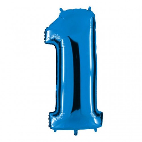ZERO LAND - 16 inç 1 Rakamı Folyo Balon Mavi 40 cm ZERO LAND - 16 inç 1 Rakamı Folyo Balon Mavi 40 cm