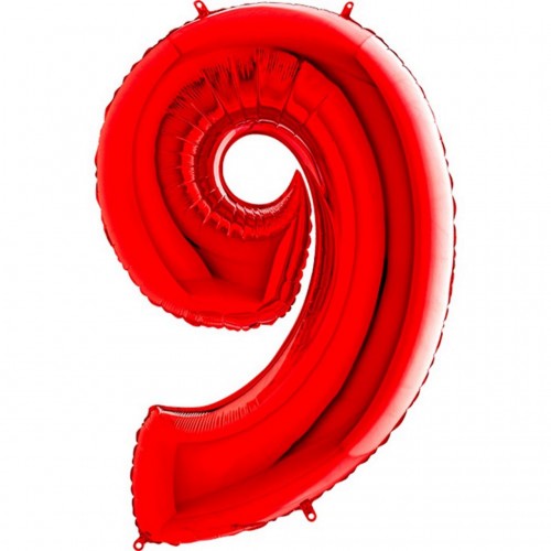 ZERO LAND - 16 inç 9 Rakamı Folyo Balon Kırmızı 40 cm ZERO LAND - 16 inç 9 Rakamı Folyo Balon Kırmızı 40 cm