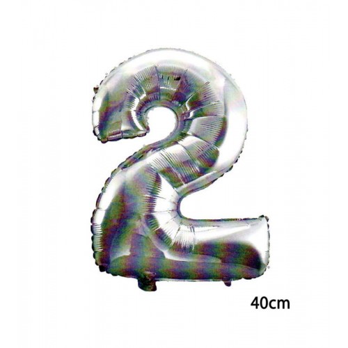 ZERO LAND - 16 inç 2 Rakamı Folyo Balon Gümüş 40 cm ZERO LAND - 16 inç 2 Rakamı Folyo Balon Gümüş 40 cm