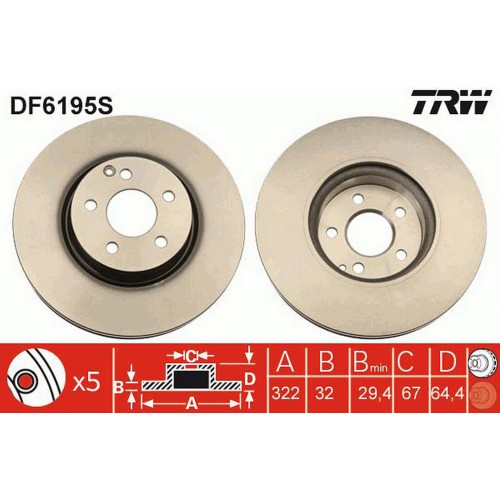 FREN DISKI ON MERCEDES W204 S204 W212 C207 R172 FREN DISKI ON MERCEDES W204 S204 W212 C207 R172