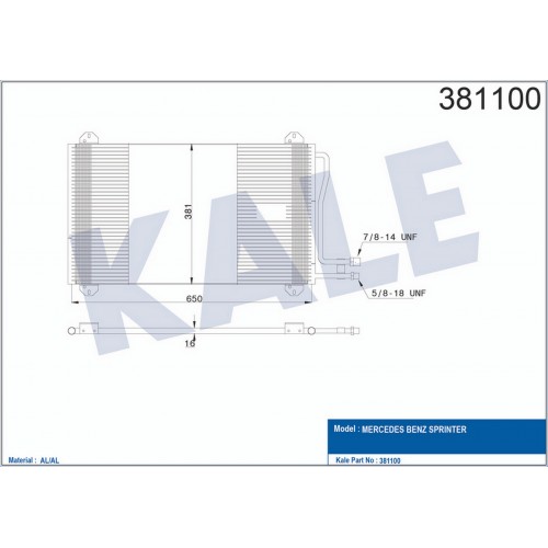 KLIMA RADYATORU MERCEDES SPRINTER 901 905 95 06 KLIMA RADYATORU MERCEDES SPRINTER 901 905 95 06